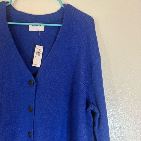 NEW Old Navy Royal Blue V-Neck Cardigan XL - Picture 2 of 5